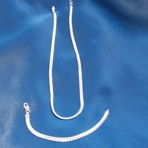 Necklace set 925 sterling silver stamped